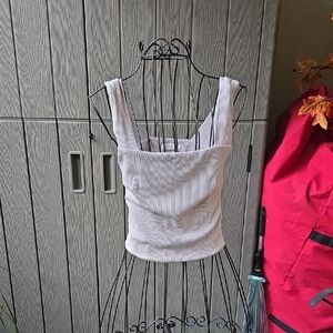 ILLA ILLA White Ribbed Tank Top